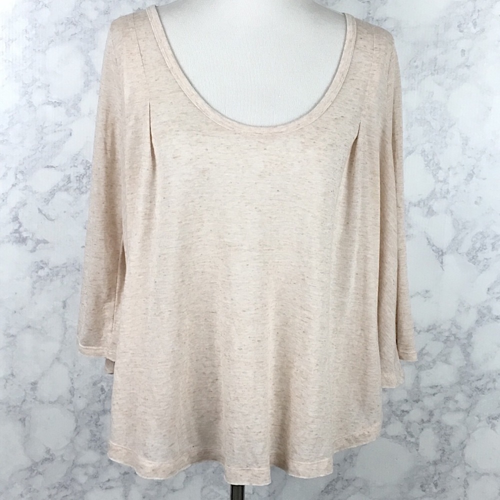 We the Free Free People Peach Linen Blend Tunic